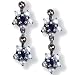 Gemini Silver Natural Seed Pearl Earrings, Sapphire - Dahlia Vintage Collection