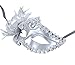 Venetian Style Silver Eye Costume Masquerade Mardi Mask