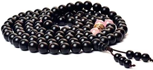 8mm 108 Black Wood Beads Buddhist Prayer Meditation Mala Bracelets Necklace