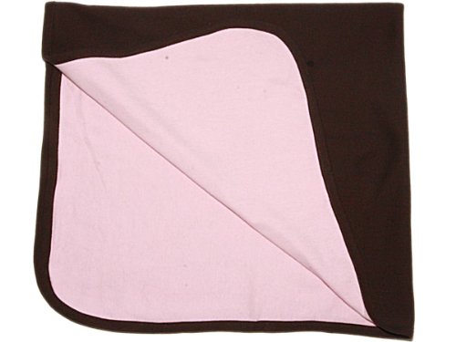 YogaColors BabyLuxe Reversible Receiving Blanket (Brown Pink) product image