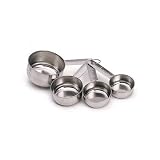 Kitchen Craft Stainless Steel Four-Piece Measuring Cup Set KCCUPSET