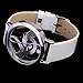 Musical Note Dial Quartz Movement Watch with Leather Band - Black