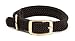 Mendota Pet Double Braid Collar - Brass - Dog Collar - Made in The USA - Black, 1 in x 18 in Standard