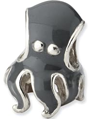 Reflections Beads Silver Enamel Octopus Animal Bead