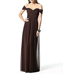 Chiffon Off the Shoulder Evening Dress/Bridesmaid Dress 