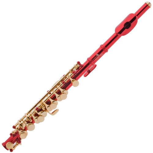Cecilio PO-200RL 2Series Key of C Red Lacquered Piccolo with Hard Shell Case & Accessories