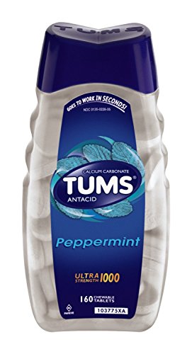Tums UltraStrength 1000, Peppermint, 160-Count (Pack of 2)