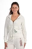 E.vil Velour White Tracksuit Embellished with crystals Yellow Bunny & Coke bottle pants Size: L