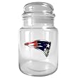 New England Patriots 31oz Glass Candy Jar - Primary Logo NFL Football
