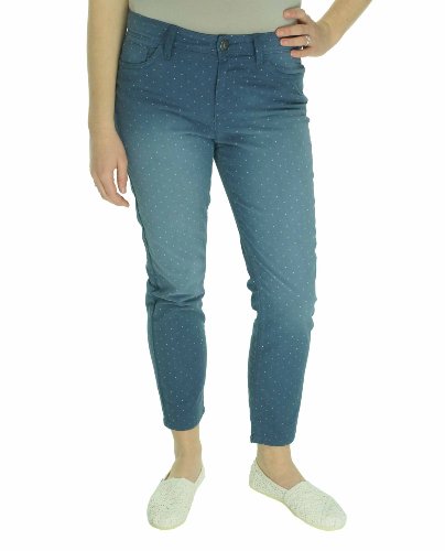Tommy Hilfiger Women's Polka Dot Print Skinny Ankle Crop Jeans