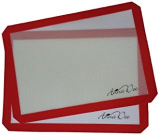 AnnaDee Non-stick Silicone Baking Mat (Set of 2), Pan Half Sheet Size, 16 1/2 X 11 5/8 inches, FDA Certified safe, Say goodbye to parchment paper sheets for baking! SATISFACTION GUARANTEED!