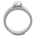 Marimor Jewelry Men's 1.75 Carat Round Cut Cubic Zirconia Silver Stainless Steel Ring Sizes 8-13