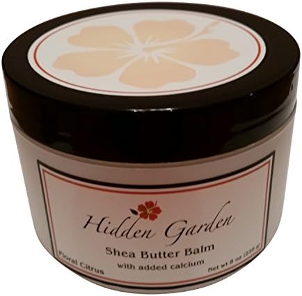 Hidden Garden Shea Butter Balm Lotion & Hand Cream 8oz - Skin Care for Your Body (Floral Citrus)