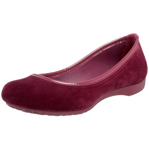 crocs Women's Lily Winter Velvet Ballet Flat