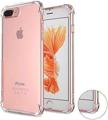 iPhone 7 Plus Case,Vomocase Crystal Clear Shock Absorption Technology Bumper Soft TPU Cover Case for iPhone 7 Plus 5.5 Inch (Clear)