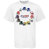 C-USA Youth White Football Helmet T-shirt