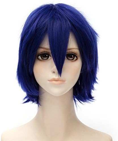 New Dark Blue Short Layered DATE A LIVE Itsuka Shido Cosplay Full Wig Hair+Wig Cap by CosplayMIX
