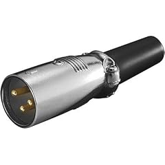 Mikrofonstecker, 3-polig, Goldkontakte, geschraubte Zugentlastung XLR 188-3 G 3 POL.