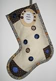 Boyds Collection Ltd Bear Trim Quilted Christmas Stockings Handcrafted Keepsakes with Picture Frame - FREE Shipping
