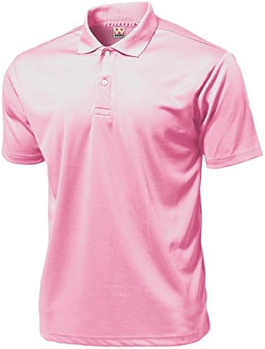 Wundou Men's Sports Dry Light Polo-Shirts P335?XL?Light Pink
