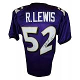 Ray Lewis Autographed Baltimore Ravens (Purple #52) Jersey