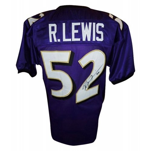Ray Lewis Autographed Baltimore Ravens (Purple #52) Jersey