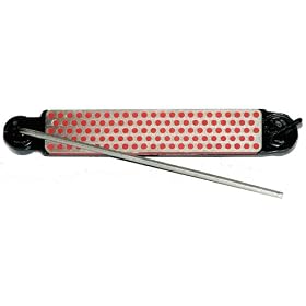 Click here to buy DMT AHF Aligner Interchangeable Stone Holder with Fine Stone by DMT.