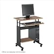Safco M?V 28" Height Adjustable Metal , Wood Workstation in Cherry