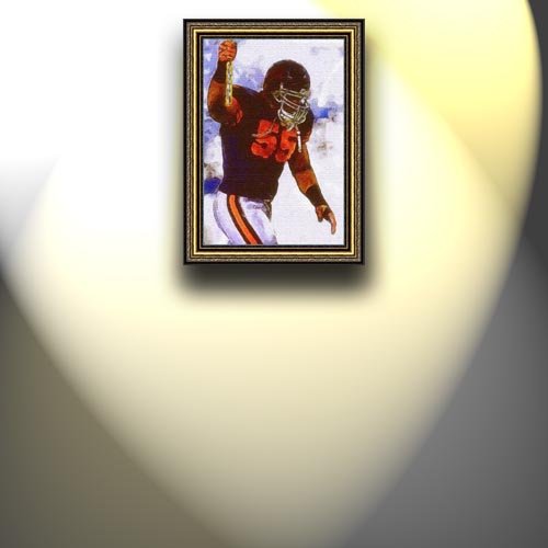 Completely Handpainted American Football Sport Painting, Custom Order FL4607, Oil on Canvas, with Option to Paint Jerry, Brett & Co. from Any Other Favorite Photograph or Picture, Unframed, Size 22'' x 32