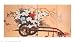 Flower Cart Beautiful MUSEUM WRAP CANVAS Print with Added BRUSHSTROKES So Ryu 38x22