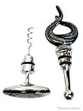 Art Glass Bar Set / Wine Bottle Stopper Corkscrew