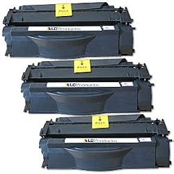 LD &copy; Hewlett Packard (HP) P2015 Set of 3 SY Black 53A / Q7553A Laser Toner Cartridges by LD Products