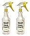Harris Professional Spray Bottle 32oz (2-Pack), All-Purpose with Clear Finish, Pressurized Sprayer, Adjustable Nozzle and MeasurementsÃŠ