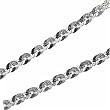 14Kt White Gold Diamond-Cut Paillettes Chain