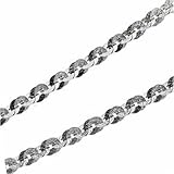 14Kt White Gold Diamond-Cut Paillettes Chain
