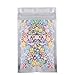 100 Assorted Translucent/Silver/Colored Flat Metallic Foil Zip Sealable Locking Bags Pouch 8.5x13cm (3.3x5.1