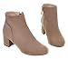 Serene Womens Comfortable Classic Suede Round Toe Heeled Ankle Boots