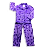 Dream Apparel - Girls Long Sleeve Heart Pajamas, Purple