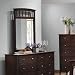 Double Oak Dresser Mirror in Cappuccino