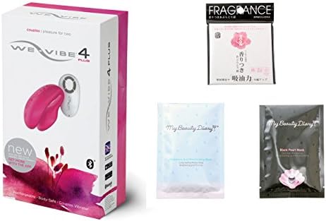 We Vibe 4 Plus Rechargeable Couples Silicone Massager Waterproof Pink FREE BONUS Facial Mask x2 and 1 Pack of Facial Blotting Tissue FREE PRIORITY MAIL
