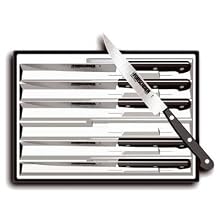 Victorinox Cutlery 6-Piece 5-Inch Wavy Edge Steak Knife Set, Black POM Handles