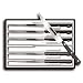 Victorinox Cutlery 6-Piece 5-Inch Wavy Edge Steak Knife Set, Black POM Handles