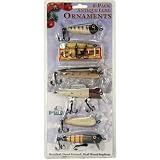 Rivers Edge Products 12 Asst Antique Wood Lure Ornaments