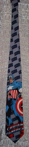  Marvel Comics CAPTAIN AMERICA Logo Microfiber TIE