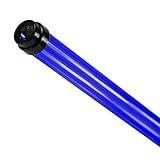 IMAGE OF 48 in. - T5 - Blue - Tube Guard with End Caps - Colored Plastic Lamp Sleeve