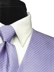 Tuxedo Vest and Windsor Band Tie - "Palermo" Periwinkle Diamond Grid Pattern