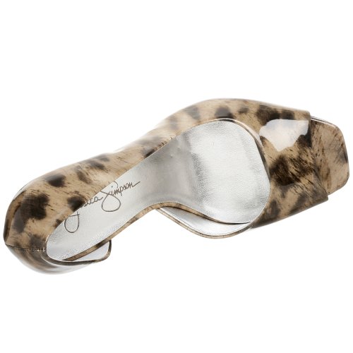 Jessica Simpson Women's Josette Peep Toe D'orsay,Dk Cream/Tan Leopard,8 M US