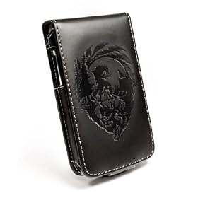 Apocalypse Tuff-Grip Etui fin en cuir pour (Apple iPod Touch 1G / 2G / 3G) - Noir - 'Vampire'
