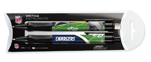 San Diego Chargers Ballpoint Grip Pen and Mechanical Pencil Set in Pillow Pack - NFL (12008-QUX)