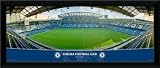 CHELSEA FC OFFICIAL Stamford Bridge Empty Ground Halfway Line Framed Panoramic Print 626 x 238 mm (25 x 9.5 approx)